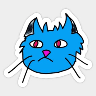 chat bleu (no background) Sticker